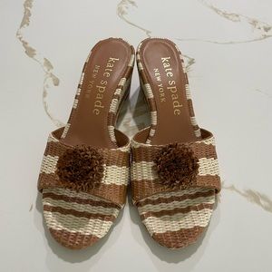 Kate Spade striped wedges